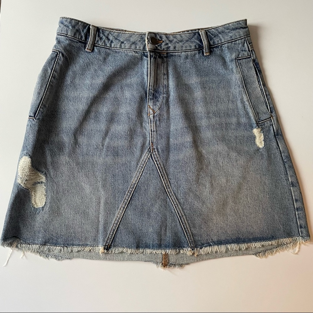 All Saints Denim Mini Skirt